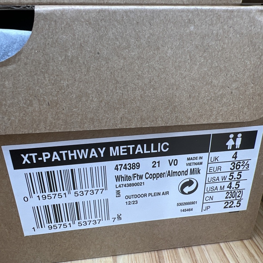 Salomon XT Pathway Metallic Hiking Shoes Women's 5.5 Men's 4.5 White‎ Copper - Picture 11 of 11